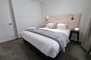 Master Bedroom at Adamstown Short Stay Apartments.